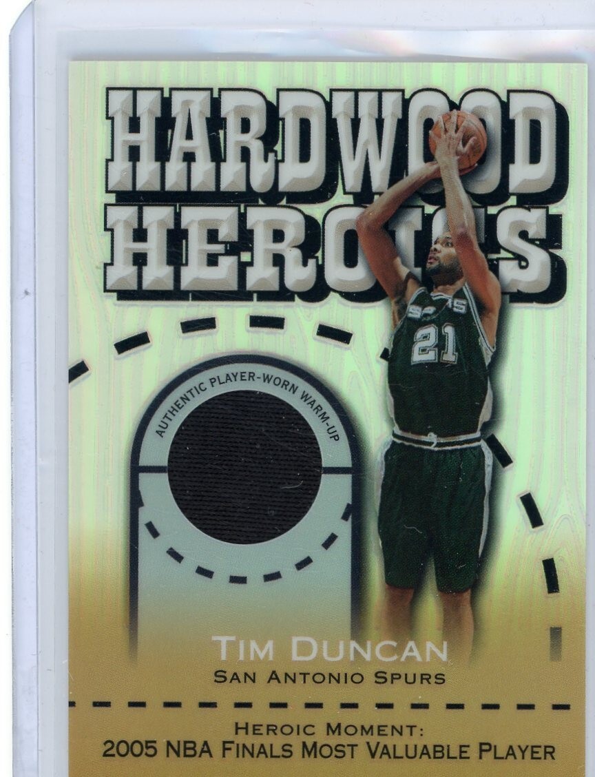 その他 NBA topps chrome Tim Duncan refractor 2005-06 Topps Chrome Basketball Hardwood Heroes Relic Refractor