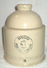 ANTIQUE STONEWARE CERAMIC SANITARY POULTRY FOUNTAIN NO. 1