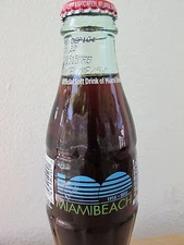 Coca Cola Glass Bottle 8oz. Sealed New Miami Beach 100 Year Anniversary 2015