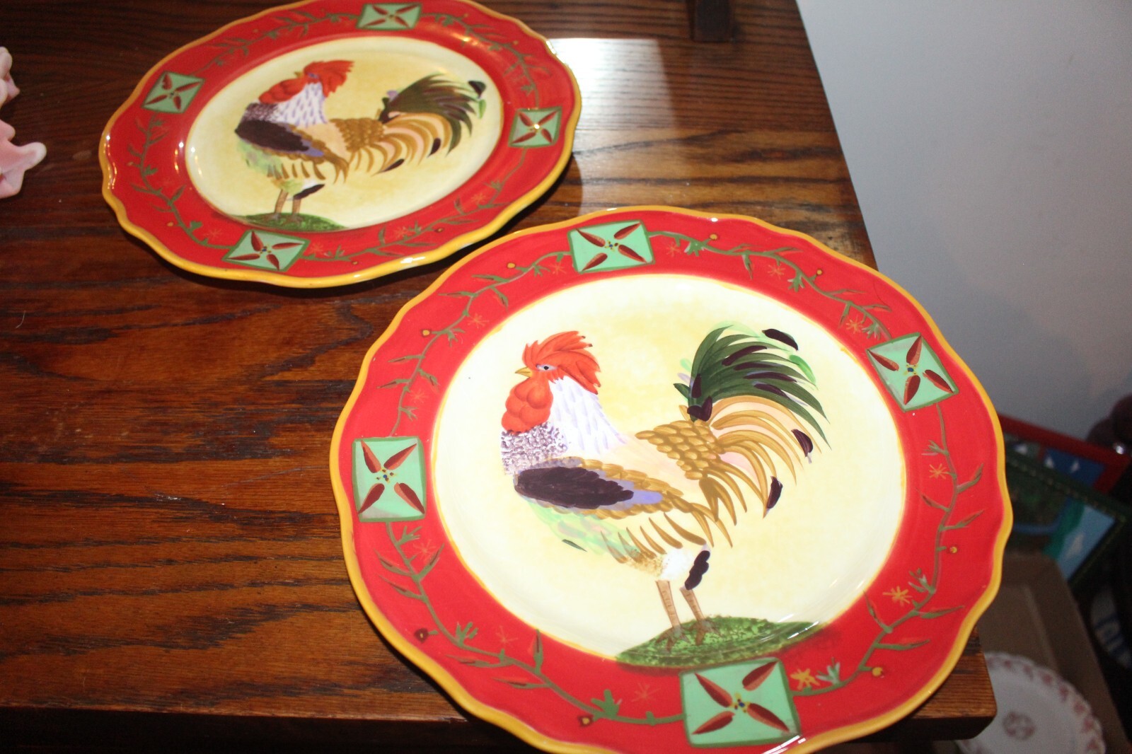 3 Oneida Fairweather Friends Rooster Dinner Plates eBay