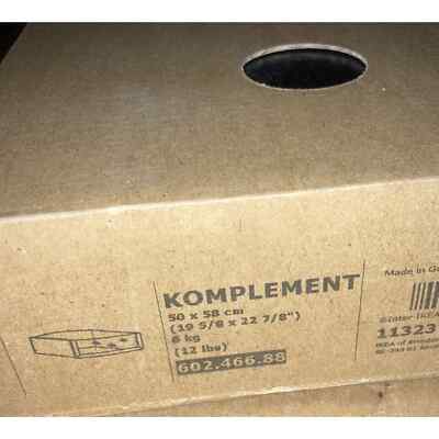 IKEA KOMPLEMENT Drawer With Glass Front Black-brown 19 5/8x22 7/8'' 602.466.88