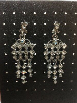 Elegante OHRRINGE Zeremonie Strass 
