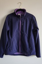 Double Diamond Full Zip Softshell Fleece Stretch Lined Purple Jacket Size Small