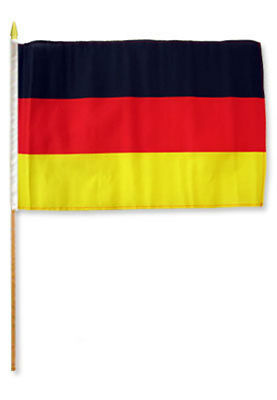 12x18 12''x18'' German Germany Stick Flag wood staff 100D