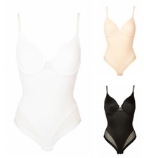 Lovable Body Modellante E Contenitivo Ferretto, Microfibra E Tulle, Coppe Preformate E Non Imbottite, Shapewear, Millenium Equilibre Donna, Beige (Skin), 34 / 3C-image