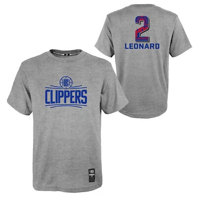 NBA T-Shirt Los Angeles Clippers Leonard By the Numbers grau Basketball Shirt - Bild 1 von 4
