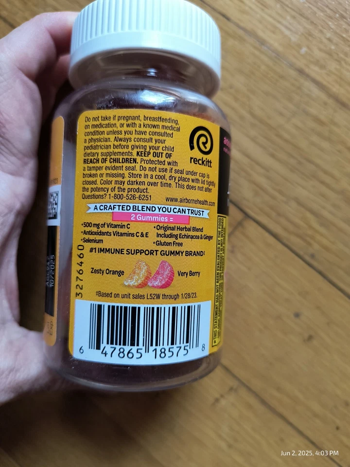 Gomitas de apoyo inmunológico con sabor a fruta surtidas para niños en el aire 21 unidades caducan 10/25 Foto 4 de 4