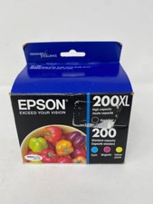Epson 200XL Black  200 Cyan Magenta Yellow 4-Pack Ink Cartridges 3-25