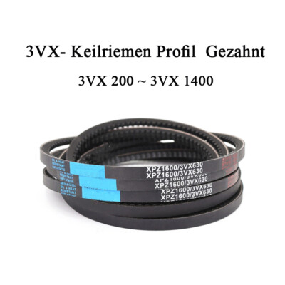  3VX-Keilriemen Profil Gezahnt 9.7mmx8mm Länge 3VX 200-1400 Gummi-Antriebsrieme