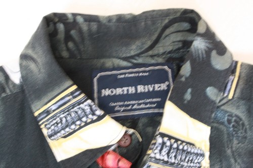 Camisa para hombre NORTH RIVER de colección Muscle Cars en mezcla de algodón negra grande - Imagen 2 de 10