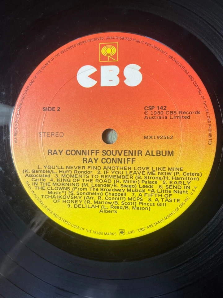 RARE Ray Conniff - Souvenir Album LP (Australian Pressing) - Image 4 of 4
