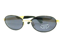 Men's Sunglasses ROLLING 840 M Vintage Metal Gold 90s Made in Italy Black