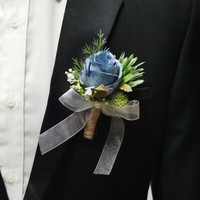 2/5X Wedding Single Buttonholes Corsage, Rose Flower Groom,Best Man,Guest Brooch