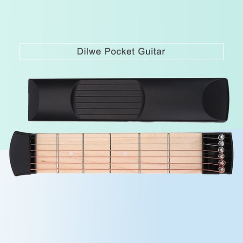 New Portable 6 Fret Pocket Guitar Left Hand For Beginner Guitarist Practice AP9 - Bild 8 von 8
