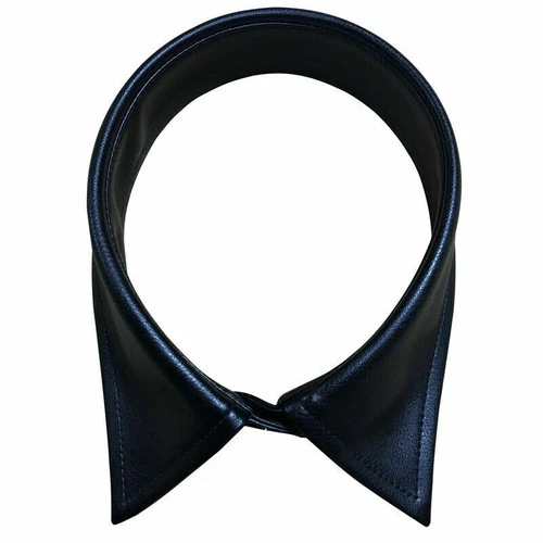 Desmontable Falso Cuello Imitación Cuero para Chaqueta Abrigo Suéter Camisa Negro - Imagen 5 de 7