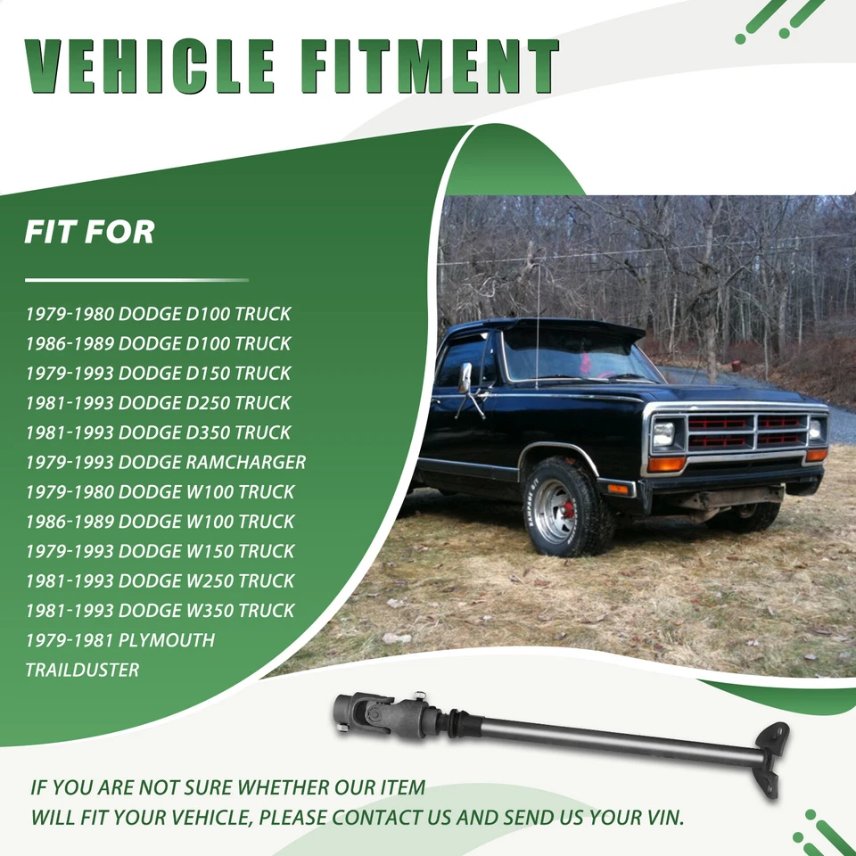 Eje de columna de dirección inferior para camioneta Dodge D150 D250 W150 Ram 1979-1993 000940 Foto 2 de 4