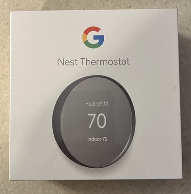 Google Nest Thermostat Color: Charcoal. Model G4CVZ New Sealed in Box 