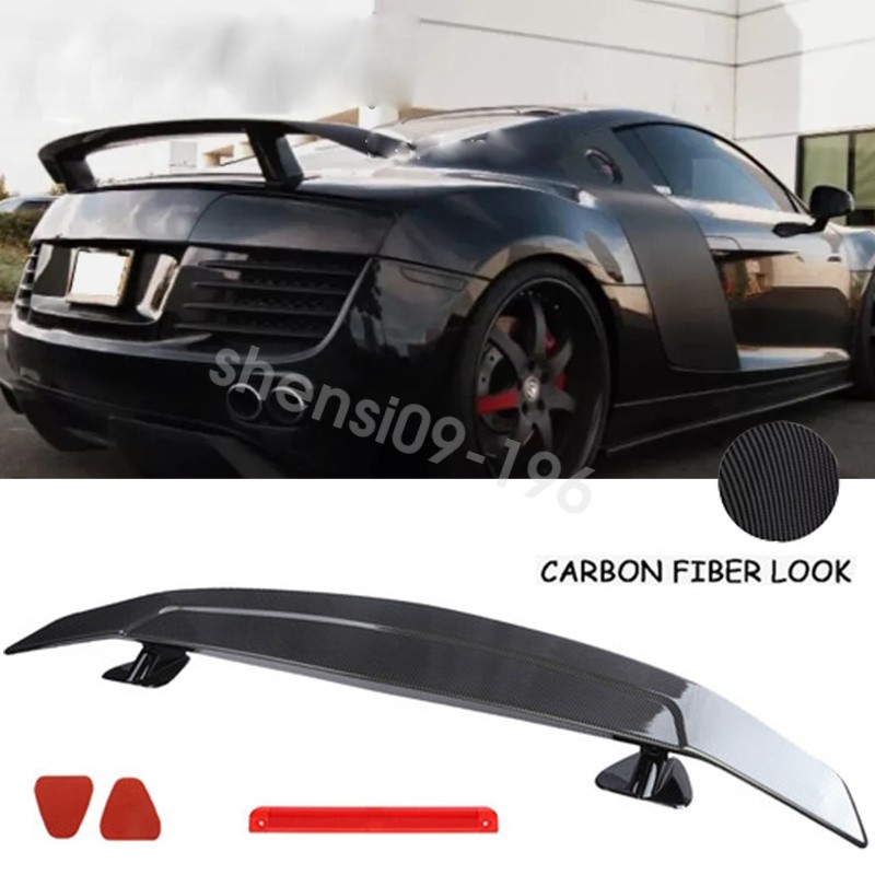 For Audi R8 V8 V10 CARBON STYLE 46'' Rear Trunk Spoiler Wing Lip GT Racing Style