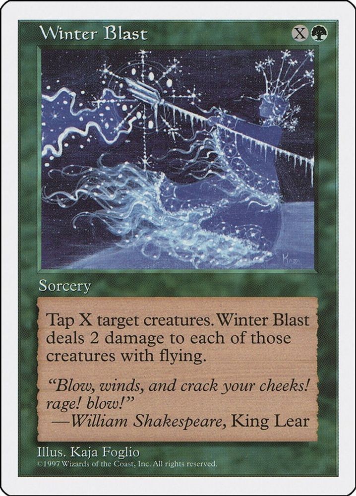 1997 Magic: The Gathering: 5ED - Winter Blast (#343, Uncommon, Lightly Played)