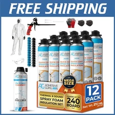 QuickCoat Spray Foam Insulation Kit – DIY 12 Pack