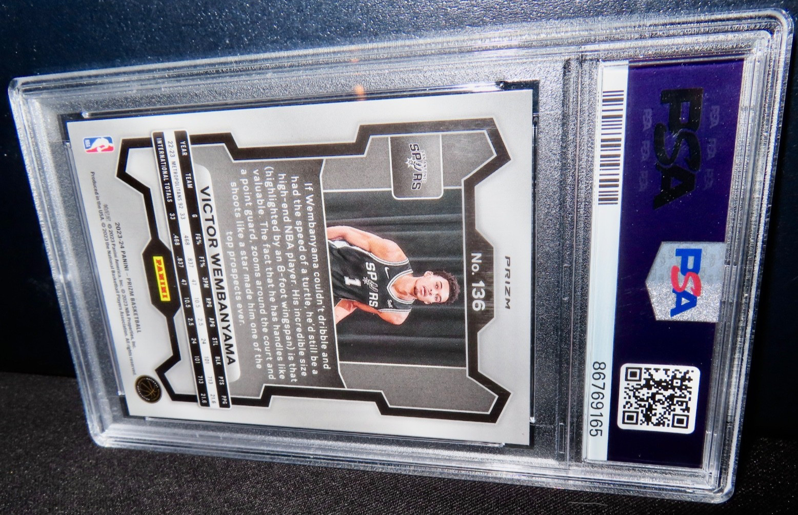 2023 PANINI PRIZM VICTOR WEMBANYAMA ROOKIE PSA 10 GEM MINT GREEN #136 RC !!! view 11