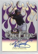 2014 Leaf Valiant On Fire Purple Prismatic 12/25 Luis Torrens #OF-LT1 Auto 0t3