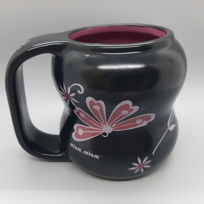 Miam Miam Mug Large Hourglass Flora Black Currant By Patricia Ryan