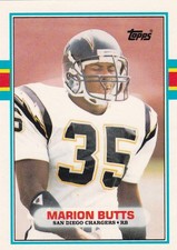 Marion Butts San Diego Chargers Topps 23T Rookie RC Football Card 1989 FSU. rookie card picture
