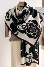 Women Ladies Rectangle   scarf  with pattern  SIZE 180CM X 65CM Wrap