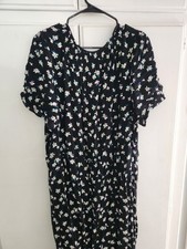 dresses for women casual 2XL Ava Aviv black with little flowers