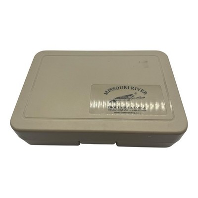 Missouri River Trout Shop & Lodge Craig Mt Tan Plastic Fly Box with 12 Mosquitos