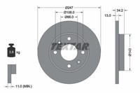 2X Bremsscheibe Pro Textar 92092803 FüR Peugeot 206 Xsara 2A N1 CitroËN N0 2E Sw