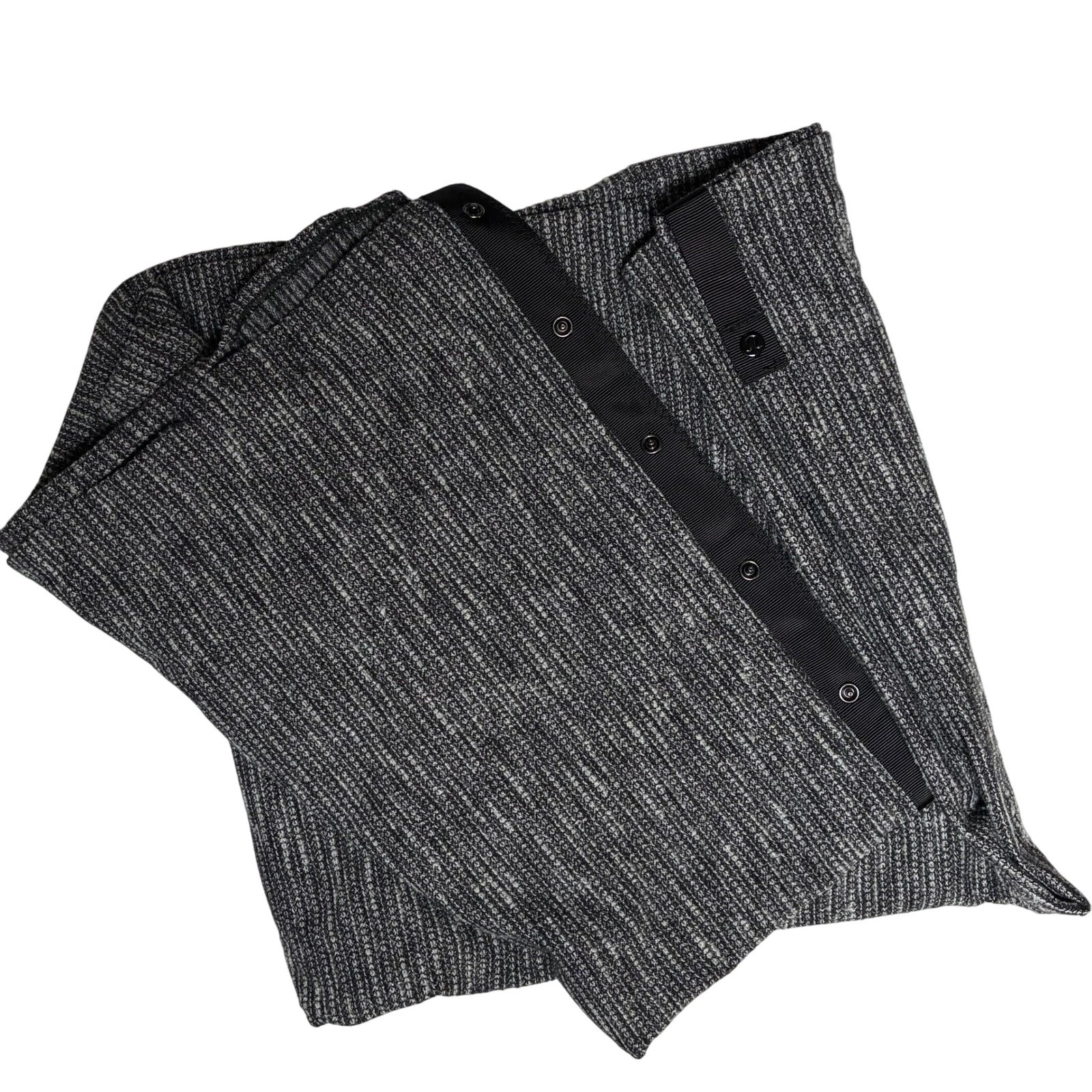 Lululemon Vinyasa Scarf Heathered Black White Snap Convertible Wrap Athleisure