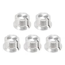 5pcs 6.4mm Shaft Hole Potentiometer Volume Control Rotary Knobs Clear