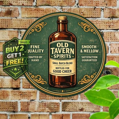 Tullamore Dew Irish True 8x8 Round Metal Home Decor Metal Tin Sign Plaque