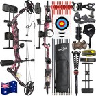 Compound Bow Kit 30-60lbs Adult Hunting Target Carbon Arrows Archery Shooting RH