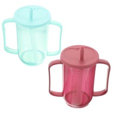 2 Pcs Adult Sippy Cup for Elderly Senior Drinking Dysphagia Cups Feeding