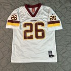 VINTAGE Washington Redskins Jersey Boys Large White Commanders Clinton Portis