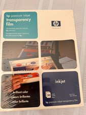 HP HEWLETT PACKARD Premium Inkjet Transparency Film C3834A 50 Sheets New Sealed