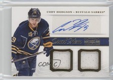 2013-14 Panini National Treasures Dual Memorabilia Cody Hodgson #DM-CHO Auto md3