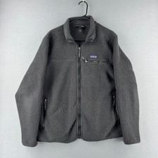 Patagonia Giacca Uomo Grande Grigio Pile Pile Full Zip Maglione Outdoor