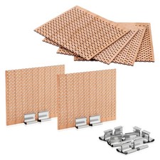 6 Set Large Wood Candle Wick, 2.7x2.4in, Grid, Crackling, Iron Stands, Soy