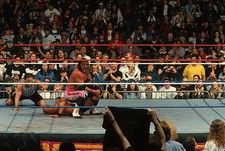 Bret Hart against Stone Cold Steve Austin during WrestleMania Wrestling Photo 1