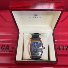 Brand New Men Stockwell Watch with Water resistant stainless steel Black leather