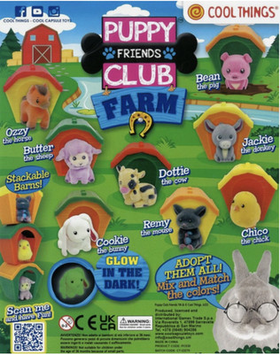 Puppy Friends Club Bauernhof Mini Figuren - 8er Set Herde - Tierspielzeug