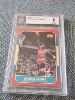 Michael Jordan 1986-87 Fleer #57 - Rookie Karte  (BGS-6)
