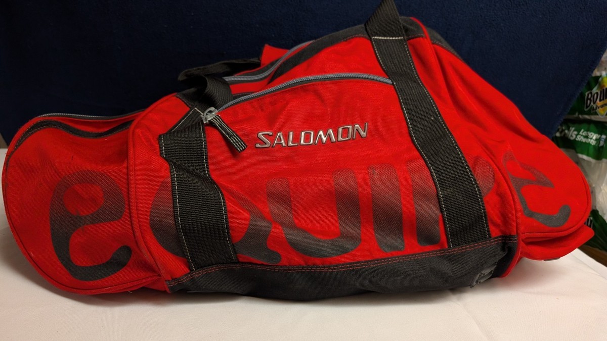 equipe salomon length 200 ski bag Vintage SALOMON Equipe Large Duffel Bag - Ski Hockey Gym Winter Sports Red  Black