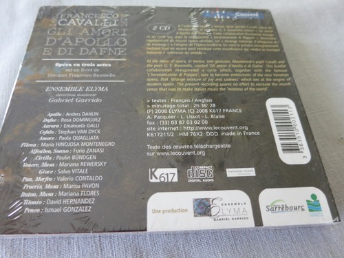 Ensemble Elyma Garrido Cavalli: Gil Amori D'Apollo E Di Dafne 2-Disc CD, New - Afbeelding 7 van 7