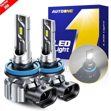AUTOONE H11 H8 LED Headlight Kit Combo Bulbs 6500K High BEAM Super Bright 100W