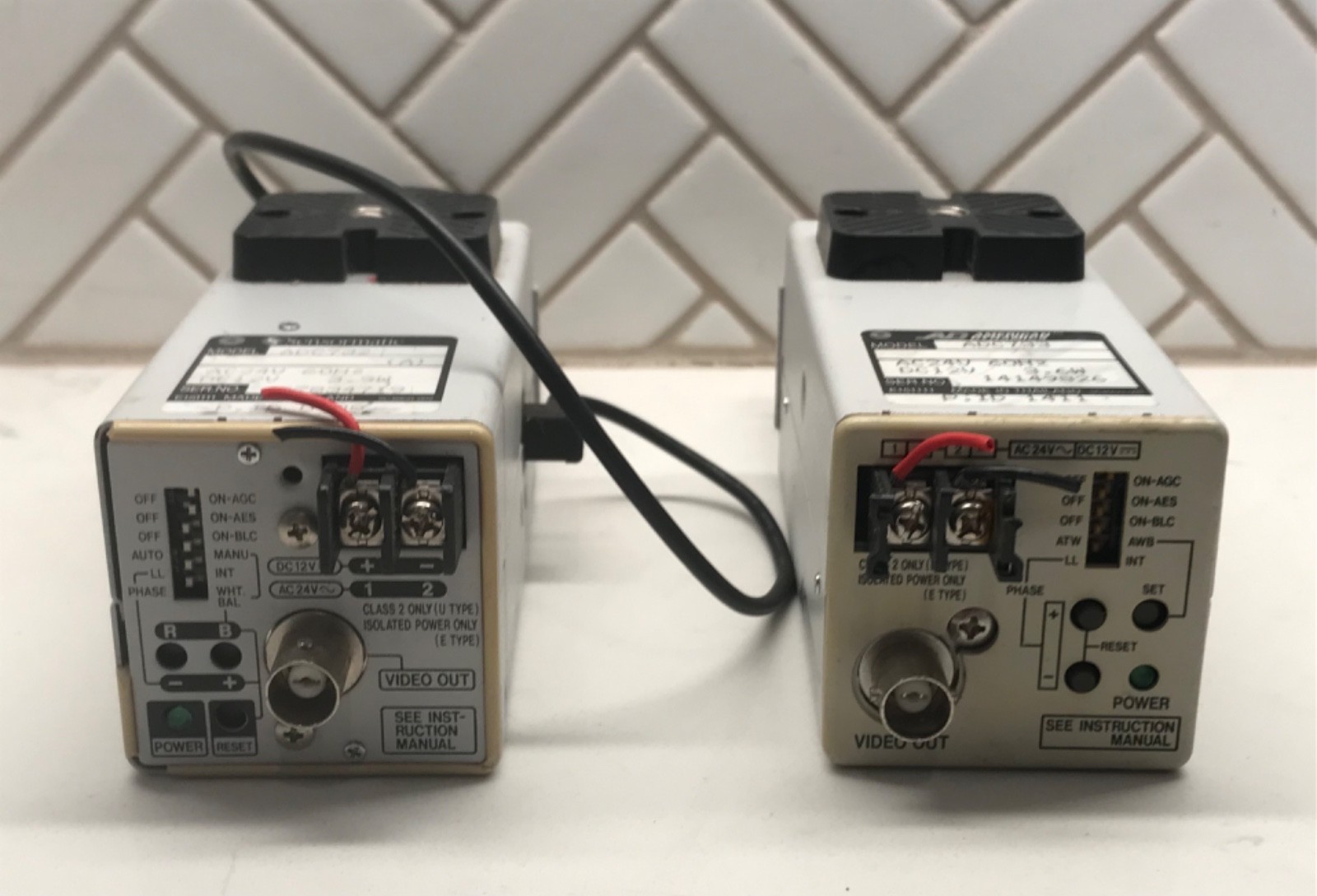 American Dynamics ADC733 Sensormatic ADC732 Surveillance Camera Lot (2) Untested